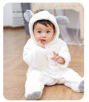 Vente en gros - Nouveauté : Combinaison et barboteuse unisexe pour bébé, 100 % polyester, fermeture à boutons-pression, vêtements chauds en polaire pour nourrissons