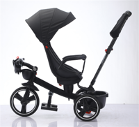 Tricycle pliant pour enfants bébé 3 roues avec poignée détachable 7 pouces 1 tricycle pour enfants poussette marcheur