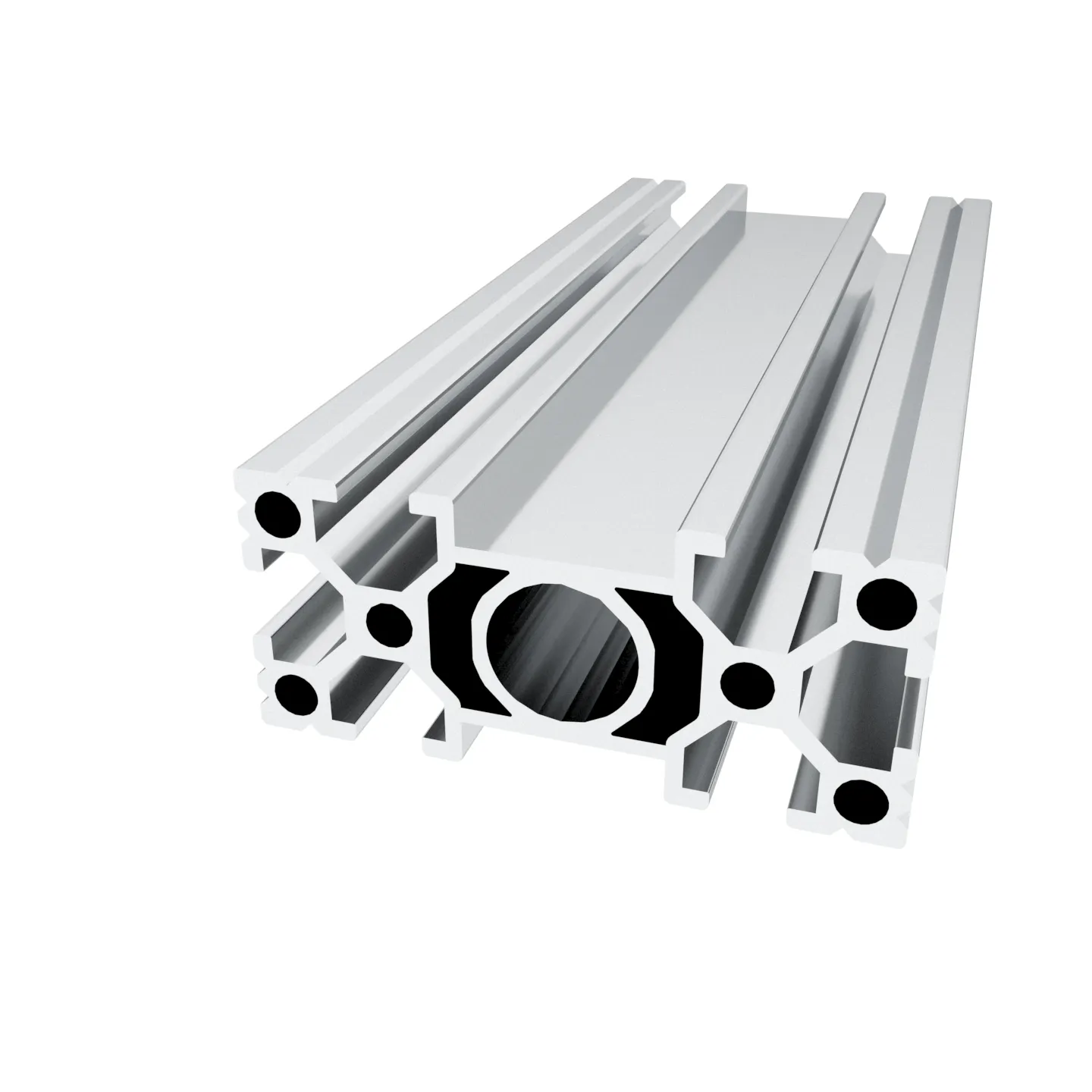 Profilé de cadre en aluminium extrudé en argent du fabricant 6061 personnalisable pour les lignes de production automatisées industrielles