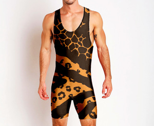 Maillot de lutte unisexe personnalisé en polyester respirant, à séchage rapide, antibactérien, imprimé par sublimation, sans manches, pour l'été, pour équipe - Product Image 4