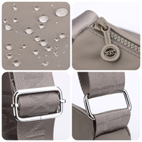 Sac bandoulière léger en nylon avec fermeture éclair supérieure et sangle réglable pour femme, idéal pour les voyages et les trajets quotidiens - Commande en gros