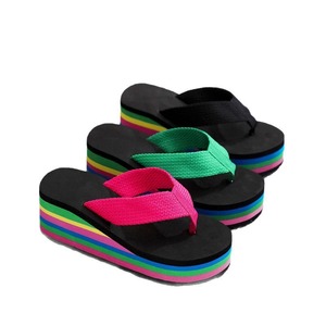 Sandalias de Verano Coloridas y Modernas para Mujer, <span class=keywords><strong>Chanclas</strong></span> con Suela de EVA, Parte Superior de Tela, Suela Gruesa - Product Image 2