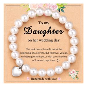 <span class=keywords><strong>Bracciale</strong></span> mamma con perline di perle 8 MM regolabile alla moda con braccialetto di ciondolo con cartoncino di perle intrecciate 2025 gioielli per la festa della mamma - Product Image 6