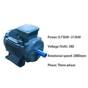 शीर्ष गुणवत्ता 55kw उच्च दक्षता ऊर्जा छोटे तीन चरण अतुल्यकालिक गियर विद्युत मोटर्स