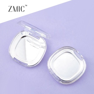Boîtier vide de luxe pour fard à joues, étui carré vide pour fond de teint crème, palette de maquillage visage transparente argentée, recharge pour palette de sourcils et correcteur - Product Image 2