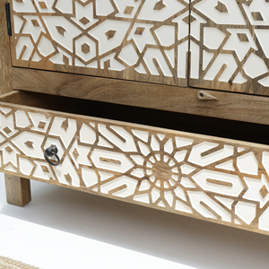 Sudeste asiático Retro estilo Nanyang madera maciza tallada dormitorio <span class=keywords><strong>armario</strong></span> blanco desgastado Homestay almacenamiento casillero muebles - Product Image 2