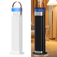 Chauffage rapide à air chaud sécurisé avec télécommande, humidificateur d'eau effet cheminée et thermostat pour chambre et maison