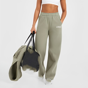 Pantalones Deportivos Personalizados para Mujer en Verde Salvia, Cintura Elástica, Bolsillos Laterales, Pantalones Holgados Informales, Ropa Casual de Calle, Venta al Por Mayor en EE. UU. y Reino Unido - Product Image 1