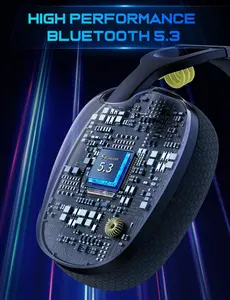 <span class=keywords><strong>ONIKUMA</strong></span> B2-Auriculares inalámbricos con <span class=keywords><strong>Bluetooth</strong></span>, 2,4 GHz, cancelación de ruido, latencia ultrabaja, auriculares para juegos con micrófono para PS5, XBOX y PC - Product Image 4