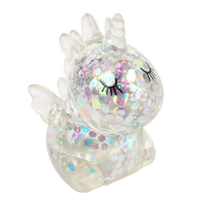 Sugar Squeez Glitter <strong>Unicorn</strong> Squish Ball Fidget Toy Assortment Fun Kids Decompression Anti-Stress and Anxiety Relief Toy - Product Image 5