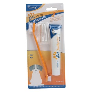 <span class=keywords><strong>MMG</strong></span> Stocked 4 1 Set de Cepillo y Pasta de Dientes para Perros, Cepillo de Doble Cara, Aroma a Carne/Vainilla, Embalaje en Blíster de Plástico/PP para Perros Pequeños - Product Image 5