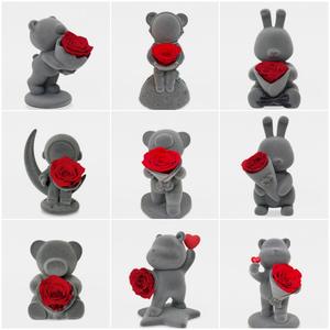 D443 Yunnan Creative - Oso de Peluche de Alta Gama para Regalo de Cumpleaños, Ramo de Rosas Preservadas - Product Image 1