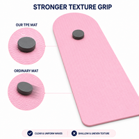 Matras Pilates TPE Ujung Bulat Satu Sisi dengan Logo Kustom, Anti Selip, Empuk, untuk Yoga dan Olahraga, Cocok untuk Studio, Label Pribadi, Grosir Pabrik