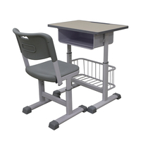 Table d'Élève de Classe Primaire et Secondaire Mobilier de Classe Moderne Ensemble Bureau et Chaise pour Lycée