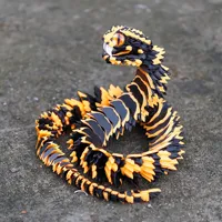 Nouveaux styles de figurines articulées de python imprimées en 3D SDL47, modèle animal, décoration créative, objet de collection pour bureau