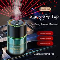 Diffuseur de parfum de voiture en verre de luxe haute performance, alimenté par USB, électrique, pulvérisation automatique, parfum longue durée, lumière étoilée
