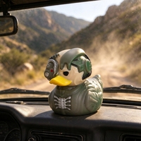 Canard en caoutchouc tactique pour Jeeps, jouet à presser en PVC, canard des forces spéciales avec casque, canard flottant en vrac, décoration de bureau, cadeau anti-stress