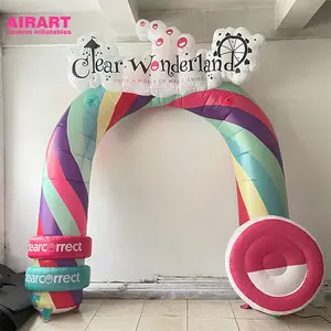 DIY christmas lighting candy arch inflatable, indoor/outdoor inflatable candy archway z08