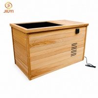 Premium Holz-Kaltwasserbecken mit integriertem Wasserkühler und Edelstahl-Innenwanne für Wellness-Spa