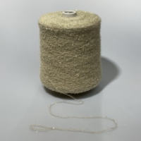 1,3 cm Silber 100% Nylon Lurex-Draht Weiches DIY Strickgarn für Pullover Schal Anti-Pilling Häkelgarn Nerz