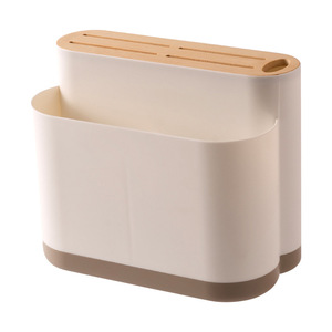 Multifunctional Kitchen Knife Rack With Chopstick Holder White Gray And White Coffee Color 1st Floor No Installation Required - Product Image 5