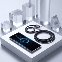 Kabel Pengisian Cepat USB-C ke USB-A US304 100W USB 2.0 Kecepatan Tinggi dengan Pelindung Foil TPE 480 Mbps untuk Android Mate60Pro