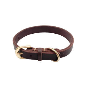 Meistverkauftes Verstellbares Kleines Echtes Leder-Haustierhalsband Weiches Einfarbiges Muster mit Dekorativen Bändern Individuell Anpassbar für Hunde und Katzen - Product Image 5