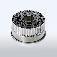 Ensemble de 11 moules à Biscuits en acier inoxydable, anneaux de découpe pour gâteaux épais Mousse, cercle, outils de cuisson à faire soi-même, 10 pièces