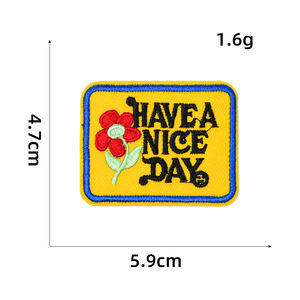 Vendita calda termo adesivo ferro-su supporto ragazza <span class=keywords><strong>Power</strong></span> Cartoon lettera ricamata toppe - Product Image 3