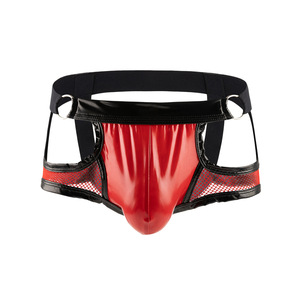 Ventes en gros de sous-vêtements sexy en maille patchwork taille basse, <span class=keywords><strong>string</strong></span> transparent en résille pour hommes - Product Image 1