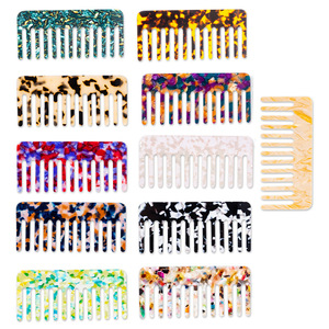Peine de pelo de acetato con dientes grandes, peine antiestático para alisar el cabello, para uso doméstico - Product Image 5