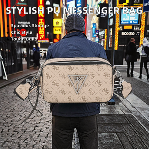 Bolso de Mensajero de Gran Capacidad de Material PU de Alta Calidad para Mujer, Diseño Popular de Bandolera Cruzada para Primavera - Product Image 3