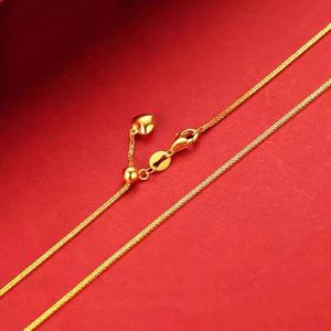 Xinfly Wedding Engagement Heart Pendant Chopin Chain <b>Necklace</b> G9999 Custom Women Dainty Luxury <b>Solid</b> 24K Real Gold Fine Jewelry - Product Image 3