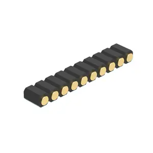 Denentech mùa xuân thử nghiệm thăm dò 2.54mm POGO Pin nữ h4.0mm máy bay hàng duy nhất thẳng SMD PCB POGO pin kết nối