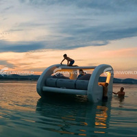 Bateau-maison gonflable à point de chute Bateau-catamaran électrique Bateau gonflable rond électrique