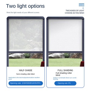 Điện Windproof Con lăn Rèm cho ngoài trời trong nhà xuyên biên giới Kem chống nắng Nhiệt Cách Nhiệt kính cửa chớp dù để che nắng cho nhà - Product Image 4