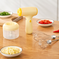 Mixeur de cuisine sans fil multifonctionnel USB, batteur à œufs avec bol mélangeur, robot culinaire électrique portatif pour usage domestique