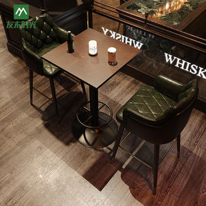 Set Meja dan Kursi <span class=keywords><strong>Bar</strong></span> Gaya Retro Amerika untuk Kafe - Product Image 4