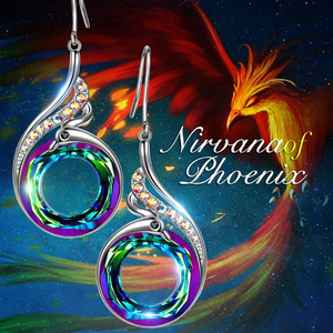 Orecchini Pendenti a Forma di Pavone Colorati per Donne, Accessori Unici in Stile Animale per Uso Quotidiano e Feste - Product Image 1