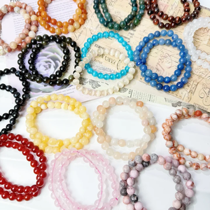 Pulsera <span class=keywords><strong>de</strong></span> cuentas <span class=keywords><strong>de</strong></span> cristal curativo <span class=keywords><strong>de</strong></span> alta calidad al por mayor <span class=keywords><strong>de</strong></span> fábrica, <span class=keywords><strong>de</strong></span> cuarzo rosa natural pulido y jade, para uso espiritual - Product Image 1