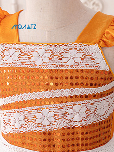 Robe en maille moelleuse pour enfants Cosplay Ocean Romance <span class=keywords><strong>Moana</strong></span> & Elsa Robe de soirée fantaisie pour filles pour Halloween Stage Performance - Product Image 5