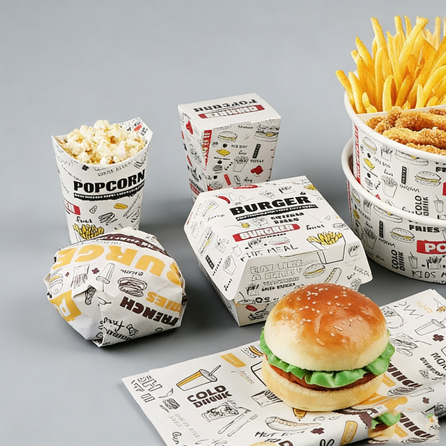 Wholesale Custom Recyclable Kraft Paper Food-Grade Safe Packaging Boxes Eco-Friendly Biodegradable Luxury Burger Boxes