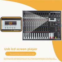 Console de mixage 8 canaux tout-en-un avec amplificateur intégré, système de sonorisation pour scène extérieure avec microphones sans fil