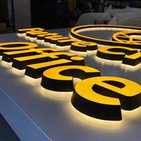 Enseigne LED Mini en Acrylique Personnalisée pour Entreprise, Logo Lumineux pour Façade de Magasin, Lettres Lumineuses Mini en Acrylique Personnalisées pour Décoration Murale de Boutique