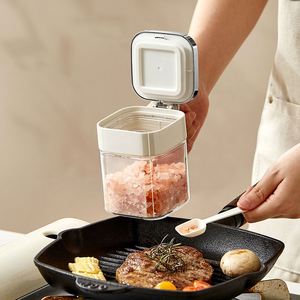 Kitchen Seasoning Powder Storage Container Condiment Canisters Pots Sugar Salt Bowl Glass <b>Spice</b> <b>Jar</b> With Stainless Steel Lid - Product Image 6