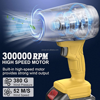 Souffleur portable sans fil à vitesse variable, haute puissance, turbo, au lithium, pour l'élimination des feuilles et de la poussière en extérieur