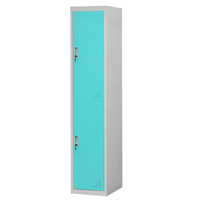 Armoire en acier à 2 portes, casier de rangement métallique avec tiroirs et tringle de suspension pour grande chambre à coucher