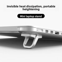 Support invisible portable en alliage d'aluminium pour tablette, dissipation thermique, pliable, réglable en hauteur, universel pour ordinateur portable Macbook