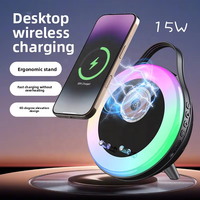 Station de charge sans fil à induction magique haut de gamme avec lumière de nuit RGB et support de téléphone pour table de chevet – Prête à être expédiée en gros