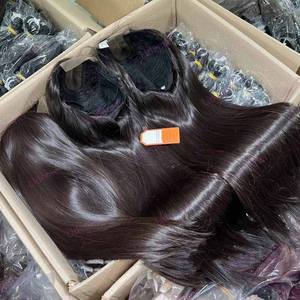 باروكة شعر بشري فيتنامي رائجة لعام 2024، شعر بكر، دانتيل أمامي شفاف، مزدوج السحب، مع شعر طفل، تموجات عميقة، بدون غراء - Product Image 4